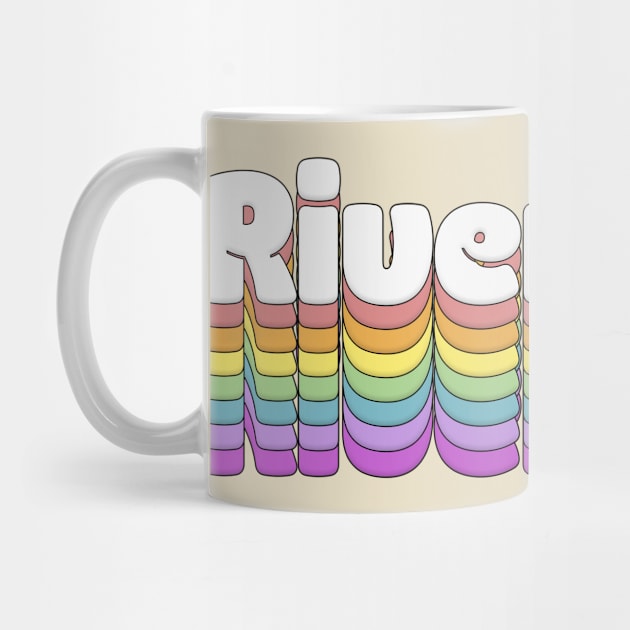 Riverside, CA \/\/\/\ Retro Typography Design T-Shirt by DankFutura